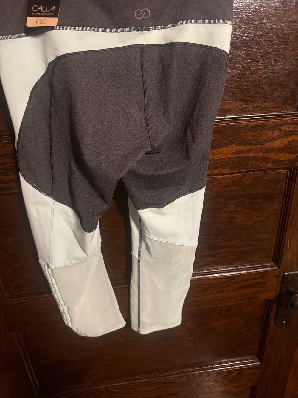 CALIA by Carrie Underwood Gray & Light Blue Colorblock Leggings - Picture 4 of 6